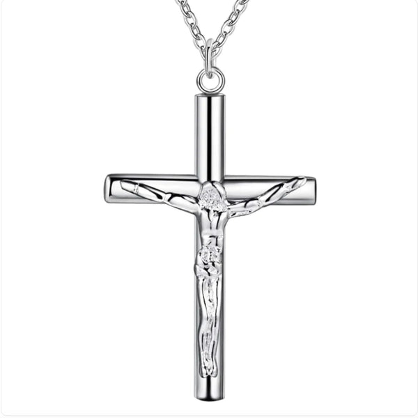 Elegant Silver Cross Necklace